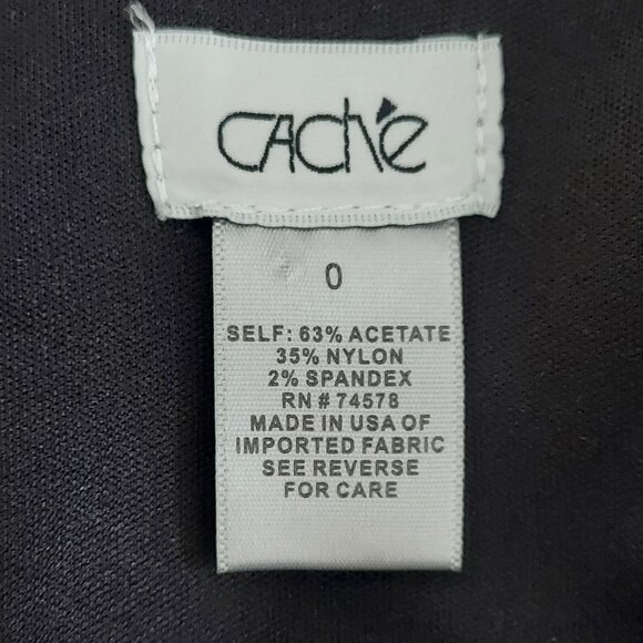 Cache Women's Leopard Animal Print Dress - Size 0 Silver/Black - Picture 11 of 12